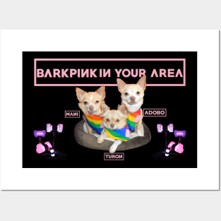 BarkPink in your Rainbow Bandana Posters and Art